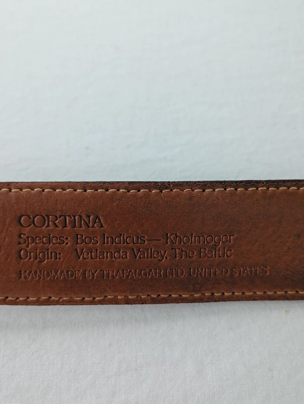 Trafalgar Leather Cortina Belt Men 38